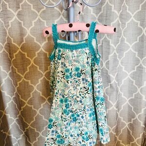# 243 Brand new NICHOLAS Bears Teal and Cream Dress